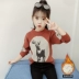 Áo len nữ 6 trẻ em mùa thu đông 2018 mới 9 plus nhung 10 áo dệt kim chạm đáy 12 bé gái lớn 15 tuổi thủy triều áo len gile Áo / áo thun