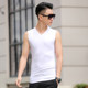 ຊາວຫນຸ່ມ Summer Thin Extra Long Men's Sweat Vest Blue Whale Modal Casual Fashion Solid Color Pullover No Ironing 2010