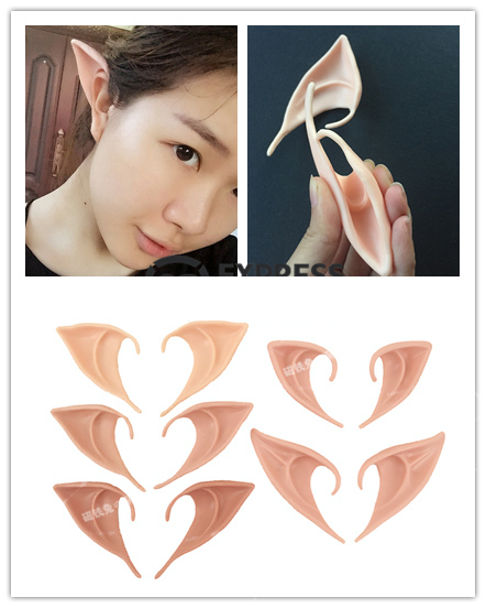 Silicone Elf Elf Ears Cos Cartoon Vampire Lolita Fox Movie and TV prop Ears Long Ears