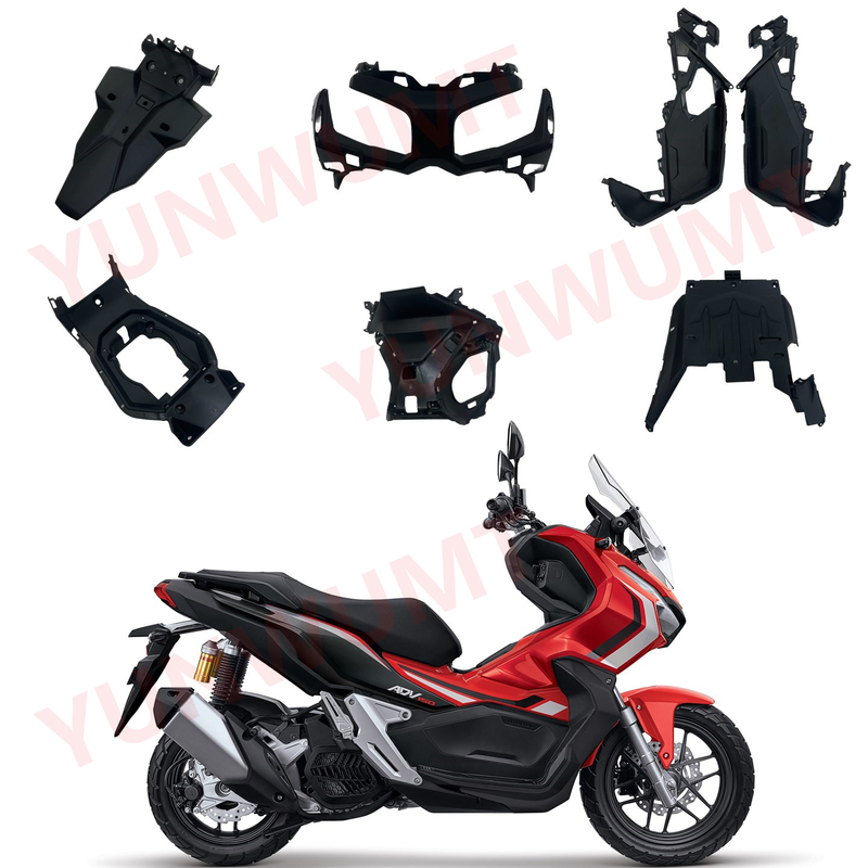 Suitable for Honda Adv150 19-20-21 Models, Full Vehicle Shell, Black Plastic Parts, Pp Black Parts, Inner Shell