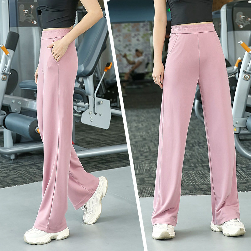 Large-yard yoga pants summer new fat plus big-yard morning running trousers wide broad legs sports casual pants