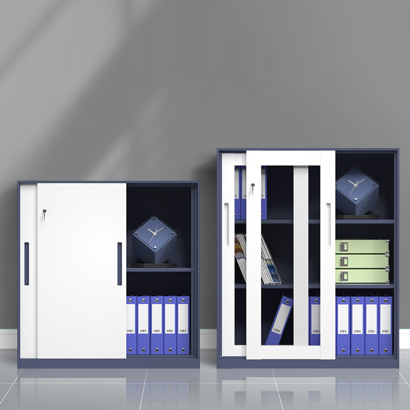 Office Tin filing cabinet Push-pull sliding door short cabinet containing cabinet with lock file cabinet information cabinet Door Side Cabinet