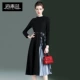 Haiqing màu xanh khí thần nữ thần váy cho mùa thu năm 2021 của phụ nữ sản phẩm mới eo xếp li phụ nữ nhẹ váy trưởng thành - Sản phẩm HOT