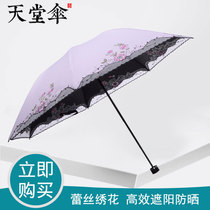 2019 New Paradise Umbrella umbrella advertising umbrella customized printing LOGO vinyl sunscreen folding sunny umbrella