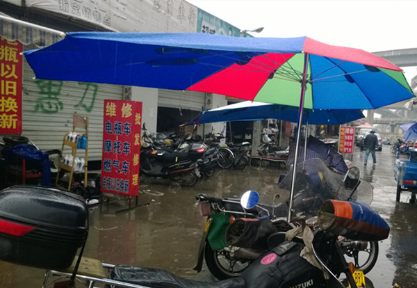 New Pint Rider Cart Tricycle Universal Locomotive Widening Lengthened Sunny Umbrella Hexagon Umbrella Pole