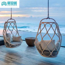 Indoor Outdoor Sloth Hanging Chair Basket Casual Single Chair Full Aluminum Hanging Basket Outdoor Balcony Furniture Yangguang Room Patio