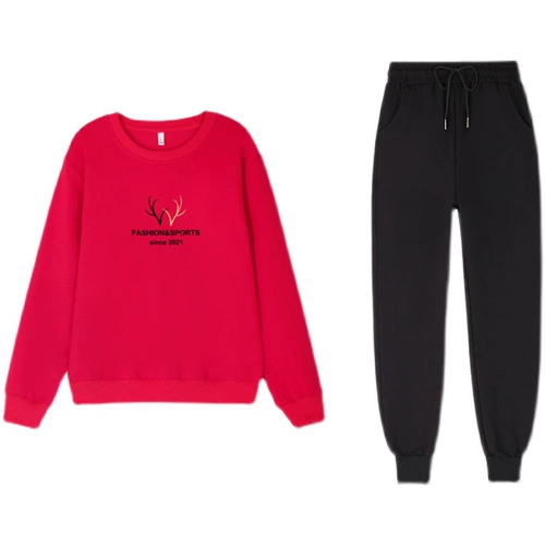 Осенний спортивный костюм, толстовка для отдыха для матери, комплект, 20234 года, оверсайз, для бега