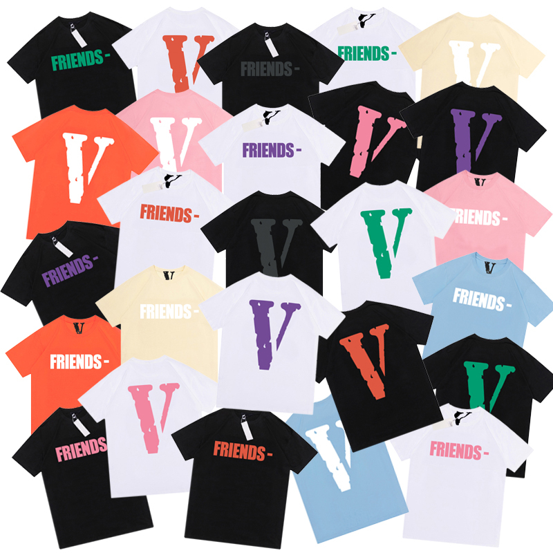 Trendy Brand Vlone Fast Collaboration with Hiroshi Fujiwara, Wang Yibo Style Reflective Large V Short-Sleeve Loose-Fitting Unisex Couple T-Shirt Trendy Brand Vlone Fast Collaboration with Hiroshi Fujiwara, Wang Yibo Style Reflective Large V Short-Sleeve Loose-Fitting Unisex Couple T-Shirt