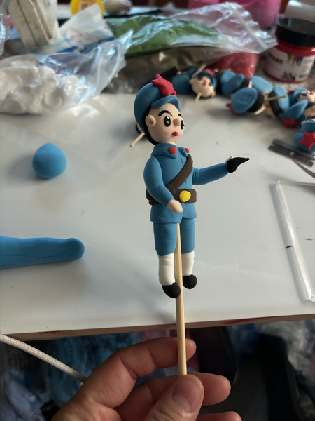 Little Red Army Clay Ultra-Light Clay for Making Handmade Figurines with a Red Army Cultural Theme