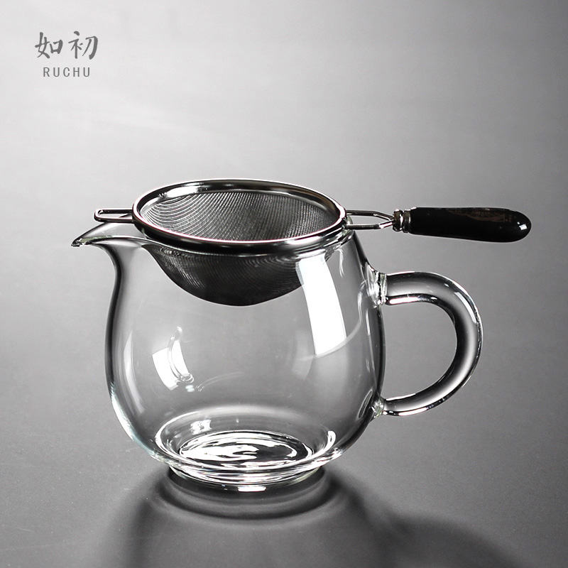Such as the first glass fair cup tea leakage suit with filter integrated kung fu tea set accessories high temperature resistant tea-splitting machine uniform cup