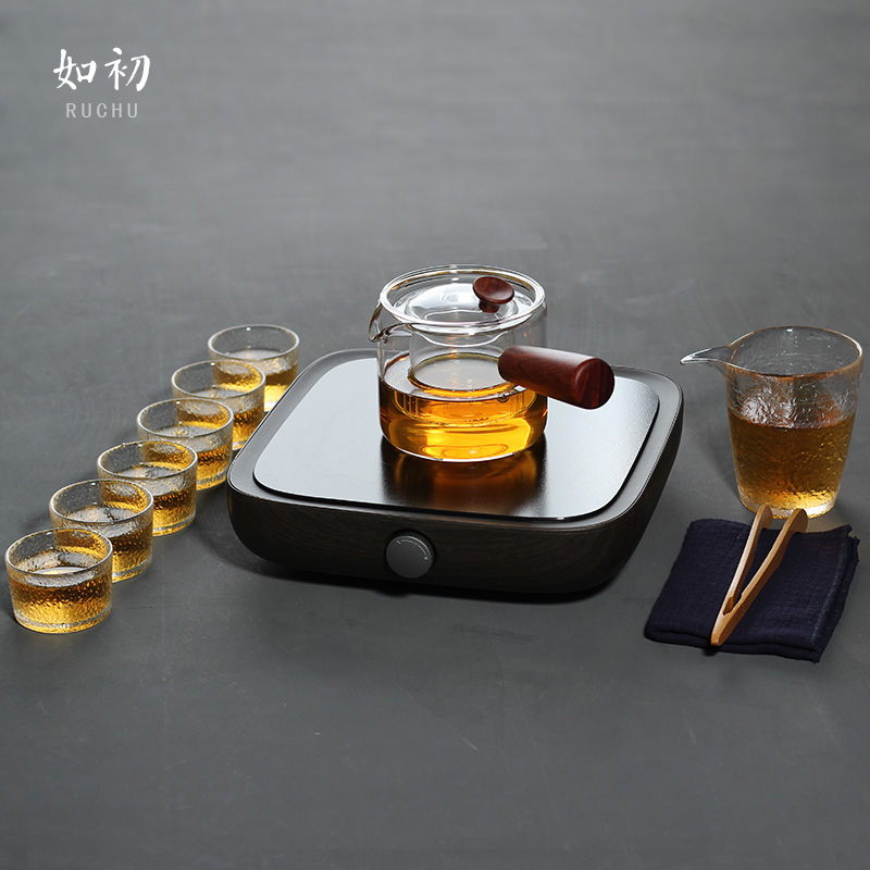 Sanjie electric ceramic stove tea set Tea maker Heat-resistant glass teapot Black tea Tea maker Boiling water tea set