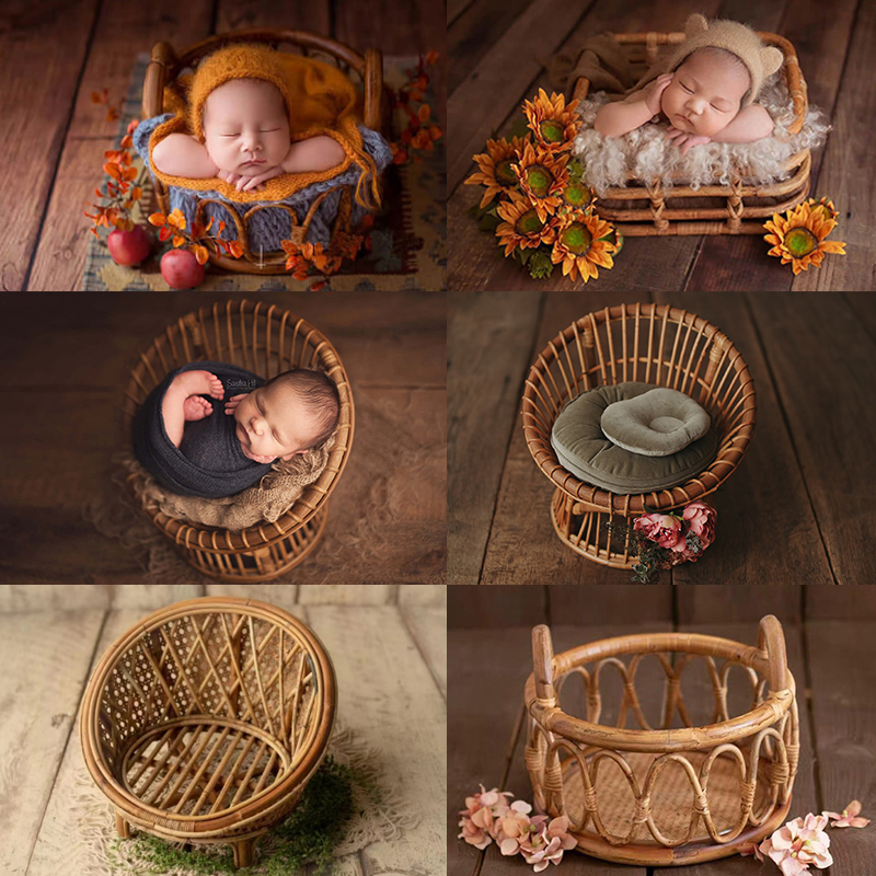Indonesian Rattan Basket Baby Photo Props Newborn Photography Baby Full Moon Photo Bed Studio Supplies Indonesian Rattan Basket Baby Photo Props Newborn Photography Baby Full Moon Photo Bed Studio Supplies
