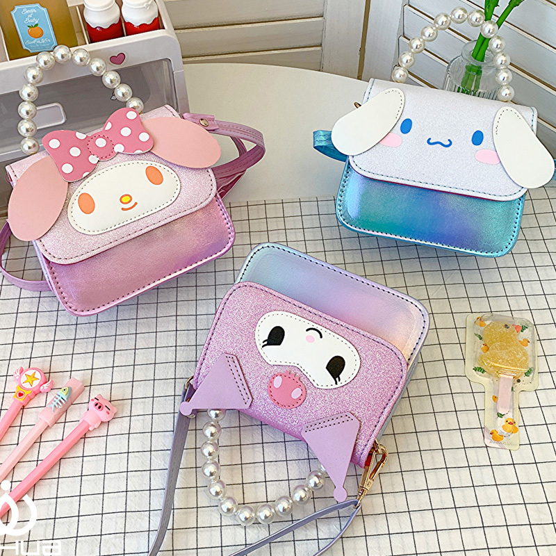 Hello Kitty Kidsren's Bag Princess Satchel Crossbody Bag Small Shoulder Bag Doll Coin Purse Baby Girl Cute Kuromi