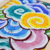 The Yuessen Live the Forbidden Citys Forbidden City Seven Colorful Xiangyun Abstract Decorative Painting Pendulum with Thanksgiving Gift Palace the U.S. -China Wind