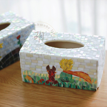 Yue Sen live as little Prince drawing paper box) creative fairy tale European mosaic handmade tissue box features ornaments