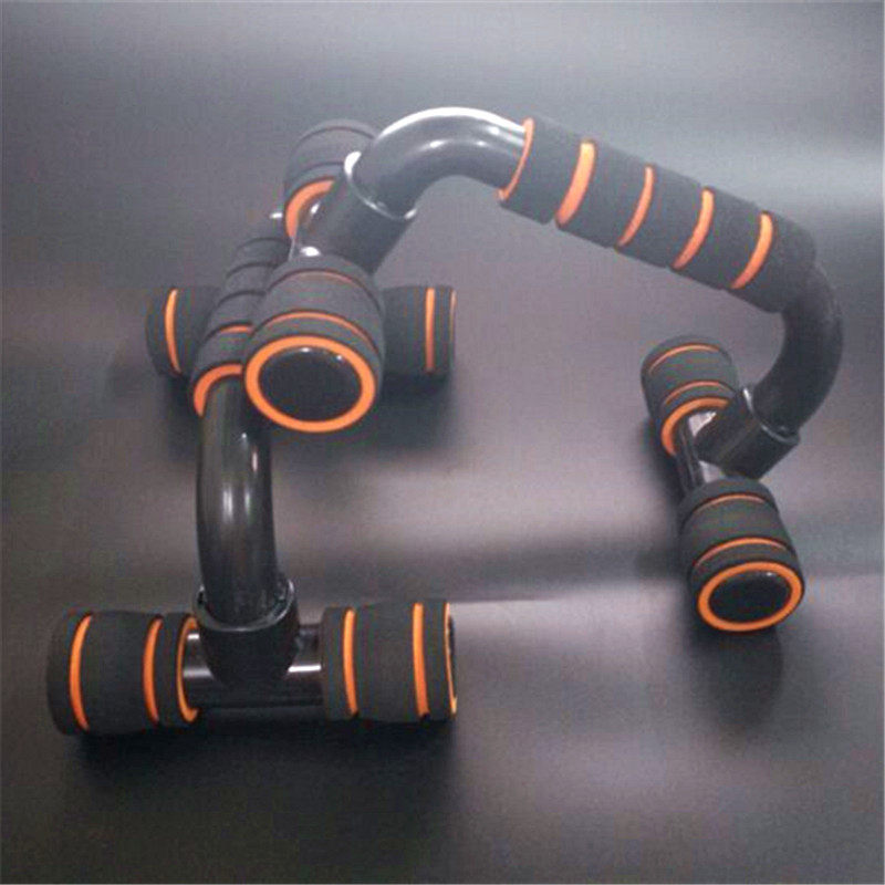 H-shaped push-up bracket home fitness equipment I-shaped push-up frame chest muscle trainer with English color box