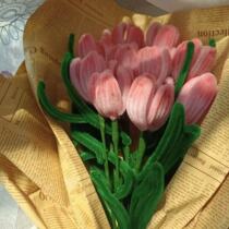 Twisted tulip bouquet diy material bags Makaron faux woven handmade girl heart toy twisted