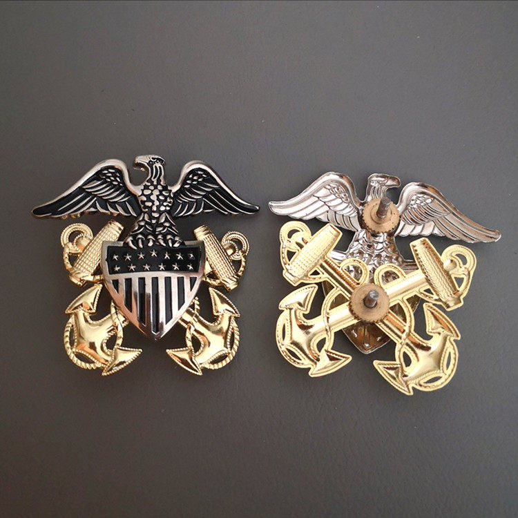 American test sea cap badge metal badge commemorative badge American metal badge cap badge USNAVY badge