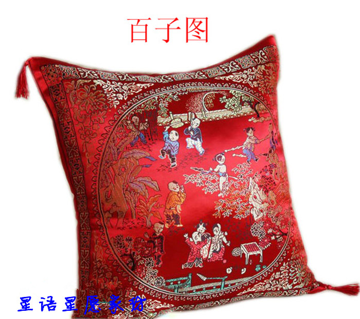 Wedding satin phong cách Trung Quốc phước lành đám cưới xe đệm đầu giường lớn gối trở lại gối sofa gối gối tựa ghế sofa