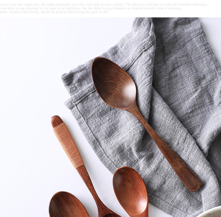 Phong cách Nhật Bản và gió zakka gỗ muỗng muỗng muỗng thìa thìa đũa bộ đồ ăn cầm tay - Đồ ăn tối bộ bát đĩa hàn quốc
