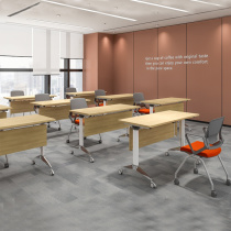 Folding Training Student Desks Stacked Splicing Combined Round Office Conference Table Free Splicing Negotiation Table