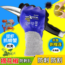 Catch crab anti-pinch gloves to kill fish special outdoor anti-cut anti-stab waterproof anti-skid sea gloves gardening gloves