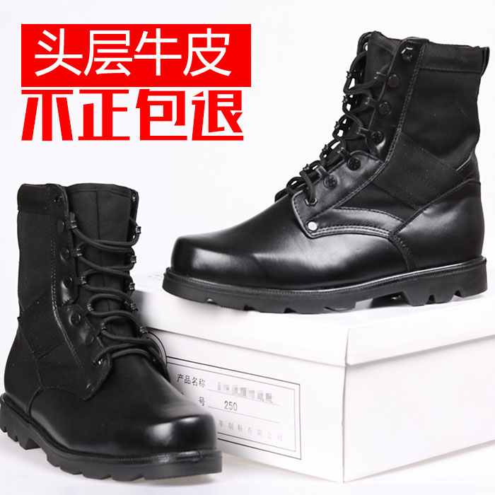 Spring Autumn Combat Boots Men Genuine Leather Boots 3515 International Warland War Boots Boots Outdoor For Training Boots Old Fashioned Steel Head Steel Bottom Male Boots