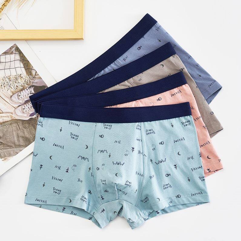 Large boy junior high school boy underwear Male adolescent pure cotton 13 + year old boy's underwear all cotton summer 12 year old flat corner