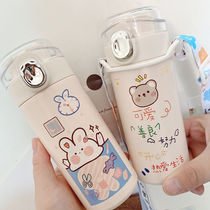 Middle school childrens water cup to school special childrens insulated cup womens inn. junior high school raw male girl straight drinking cartoon