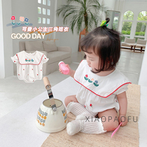 Summer female baby short sleeves clothes thin and cute princess triangular bag fart clothes baby ultra cute foreign air khaclothes climbing clothes