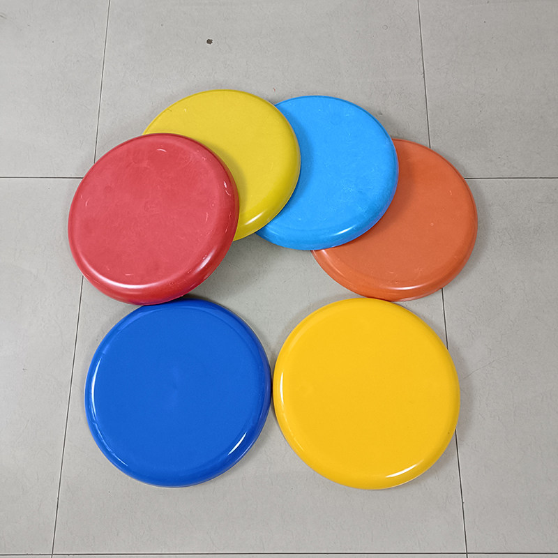 Round Fiberglass Plastic Bench Noodle Cafeteria Quick Dining Table Sitting Face Blue Orange Green Red Yellow White Round Bench Face