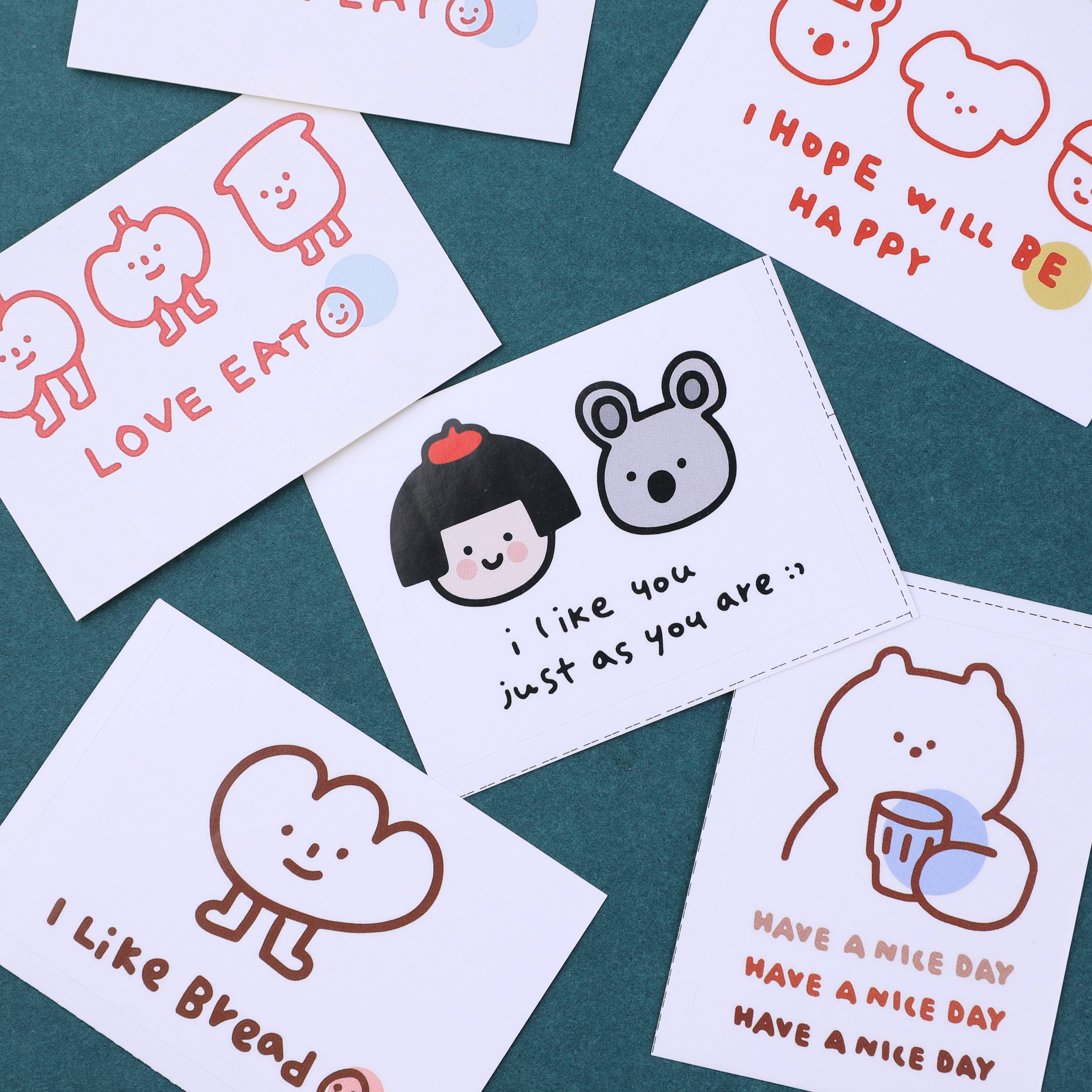 INS mushroom head sticker baking aromatherapy decoration sticker