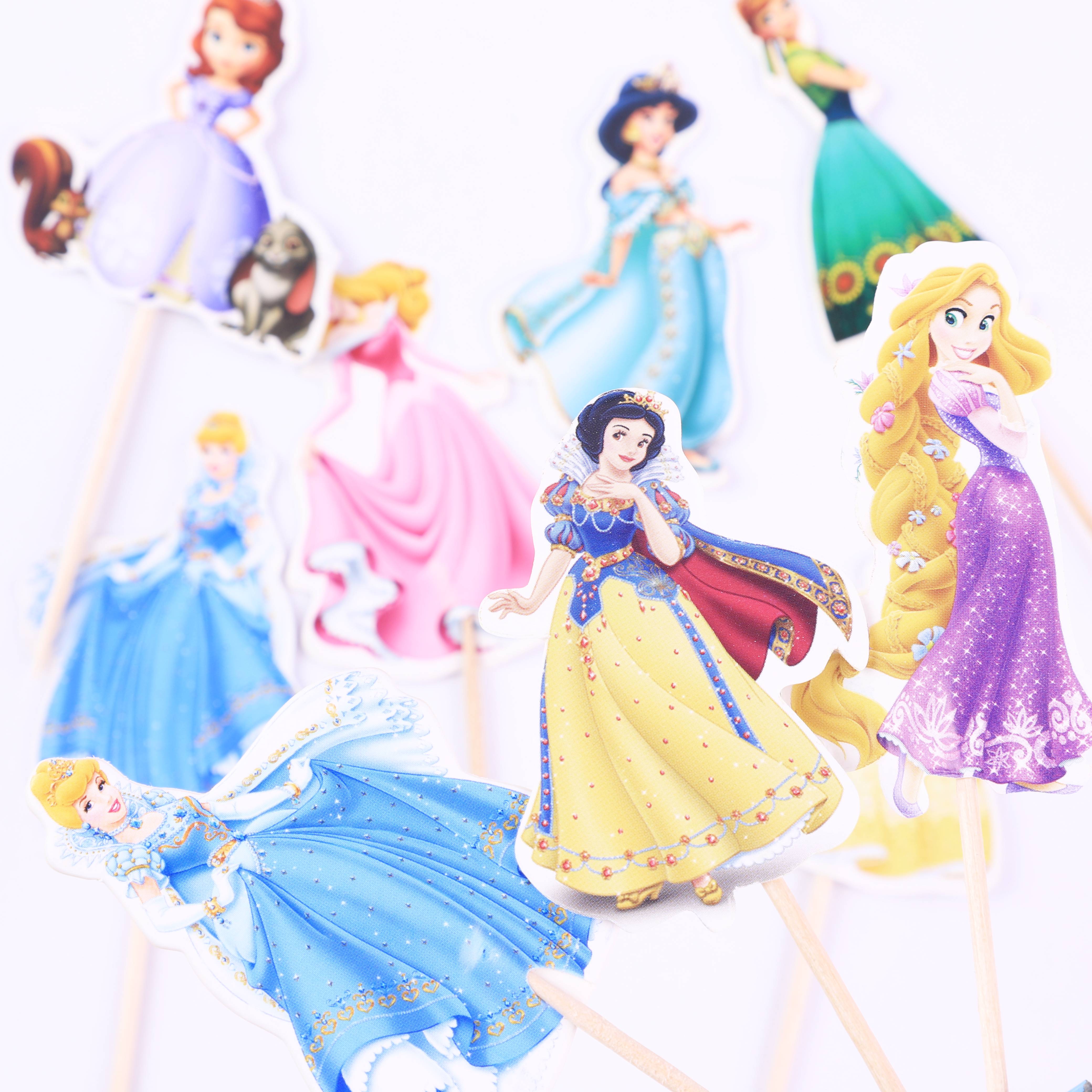 INS cartoon princess plug-in baking paper cup birthday cake decoration plug-in