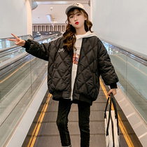 Next Music Girl Plus Suede Thickened Jacket Autumn Winter Clothing Children Clip Cotton Warm Blouses CUHK Tong Cotton Clothing Tide