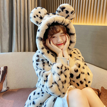 Next Music girls jacket thickens childrens fur coat in large childrens fur coat