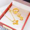 Sand gold dotted diamond Gemini clavicle chain for women that won't fade for a long time