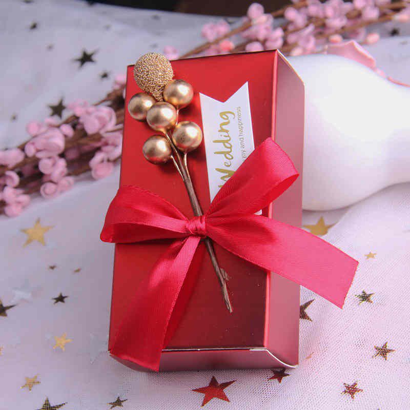 Wedding Celebration Items Happy Sugar Box Golden Cardboard Box O Style Wedding Sugar Box Companion Gift Box Packed Candy Box