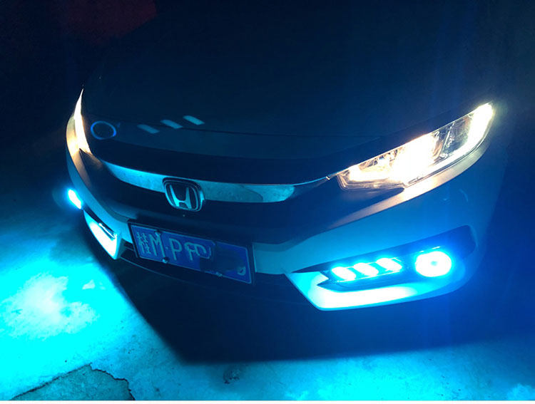 Suitable for 16-18 Honda Civic Daytime Running Lights, Special Modified Led Driving Lights and Bar Lights for Honda Civic