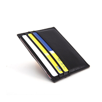 Summer mens small card bag cowhide ultra-thin leather coin wallet mini card set short wallet