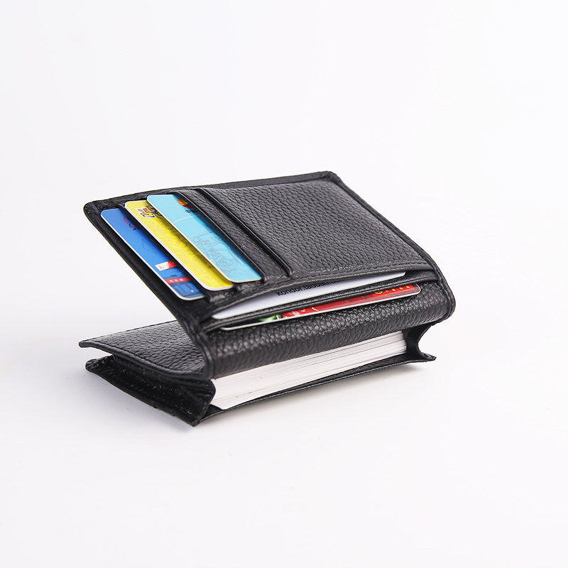 First-layer cowhide business card holder bank card credit card bag men's women's business fashion large-capacity change