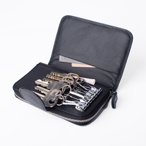 Jungo new first layer cowhide zipper key change mobile phone bag leather multifunctional card bag men and women