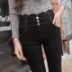 Quần legging nữ mặc mùa thu đông 2018 mới eo cao đã được làm dày cộng với quần nhung chân bút chì quần đen quần nữ ống rộng