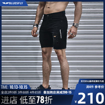 BLUESFLY denim shorts mens new summer sports Stretch Slim sports casual five-point pants tide