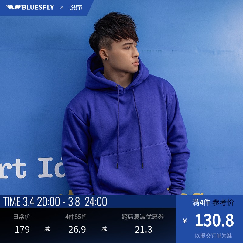 Men's pullover casual jacket 2019 spring and summer new plus velvet warm solid color sports hoodie casual loose jacket