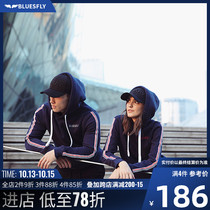 BLUESFLY Fitness Sports Leisure Hooded Couple Shirt Autumn and Winter Thick Pullover Couple Sweater Tide Tower Jacket F