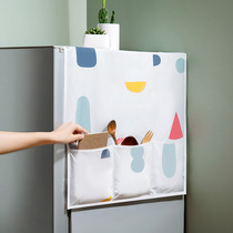 INS creative refrigerator cover cover towel dust cover storage bag type household multifunctional simple modern refrigerator cover cloth