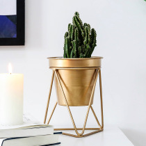 Nordic ins creative iron flower stand flower pot home decoration flower Ware home indoor living room floor decoration simple