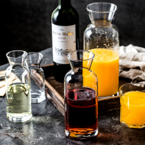 Imported lead-free glass cold water bottle glass tie jug wine divider household kumquat lemon milk juice bottle