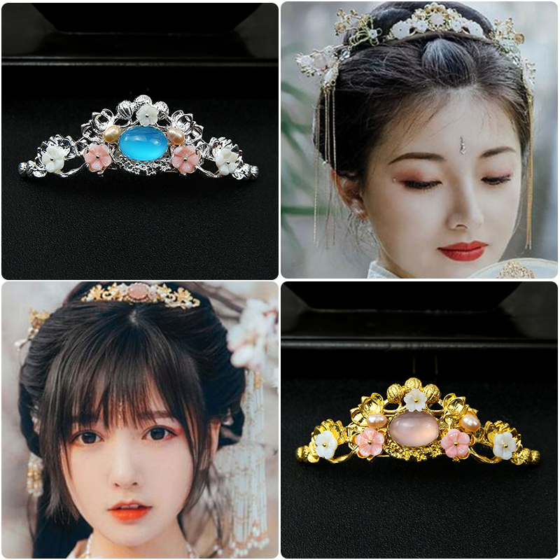 Xinyi ancient dress Han suit ancient wind accessories gold and silver color new classical middle head hair brand new head decoration Guido Empress