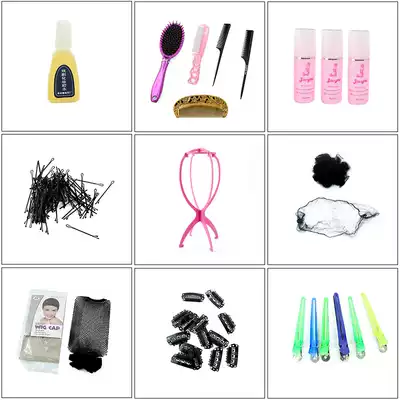 New wig rack hair clip mixed silk thin invisible hair net care solution bbclip sharp tail comb anti-static comb hair comb